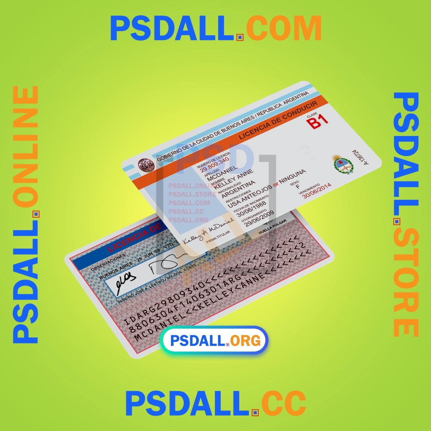 Argentina ID Card PSD Template V1 Argentina ID Card PSD Template V1 psdall.org